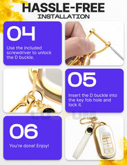 Lucrum leather keychain with carabiner enhances portability of your fob setup