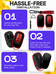Lucrum Honda compatibility illustration shows exact fob shape and layout.