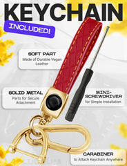 Lucrum keyfob screwdriver included for quick installation.