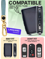 Lucrum leather keychain attachment adds convenient carry for your fob.
