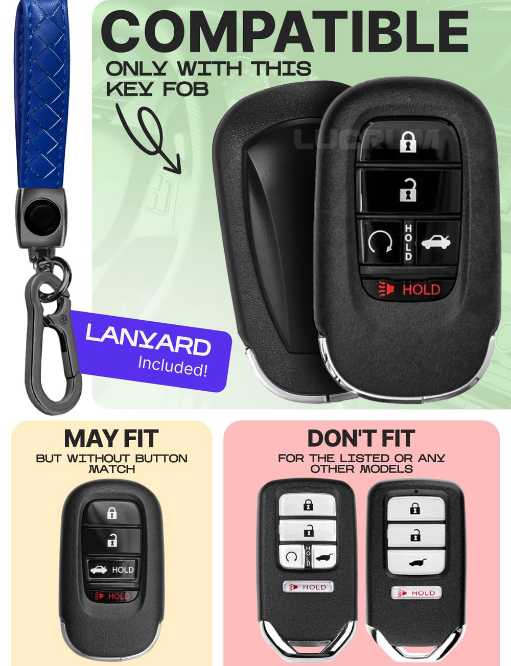 Lucrum full-body TPU protection covers the fob for daily wear.