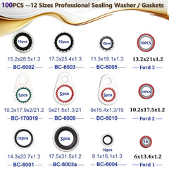 Lucstar O-ring collection highlights twelve sizes for versatile compressor resealing.