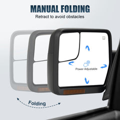 LUCTEND left mirror with reflective strip for precise alignment