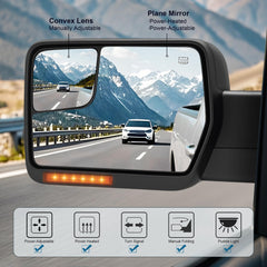 LUCTEND power heated mirror provides quick defrost for clear sight