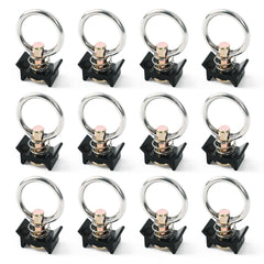 Round ring connects to straps for quick, secure tie-downs