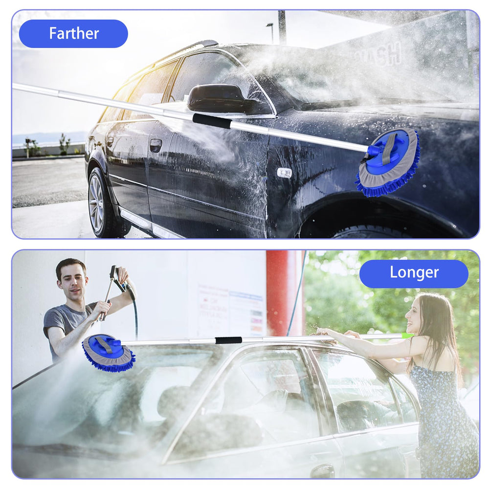 LUKCOZMO all-in-one car cleaning kit includes mitt sponge and duster for versatility.
