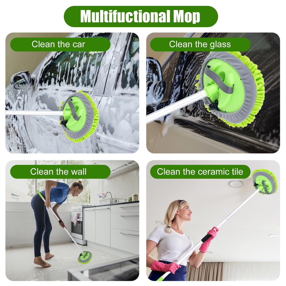 LUKCOZMO aluminum alloy pole offers durable support for steady cleaning.