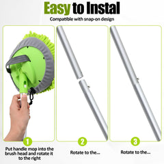 LUKCOZMO chenille microfiber bristles provide gentle dirt lifting