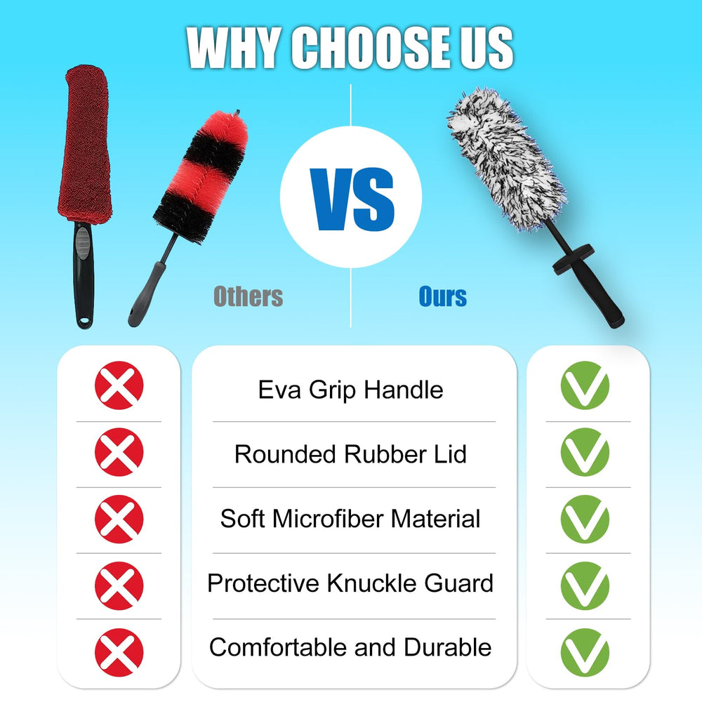 LUKCOZMO soft synthetic wool brush is metal-free and safe