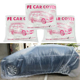 LuliKa clear car cover showing elastic front and rear bottom for secure fit.