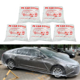 LuliKa disposable car cover with clear film protects car from rain and dust