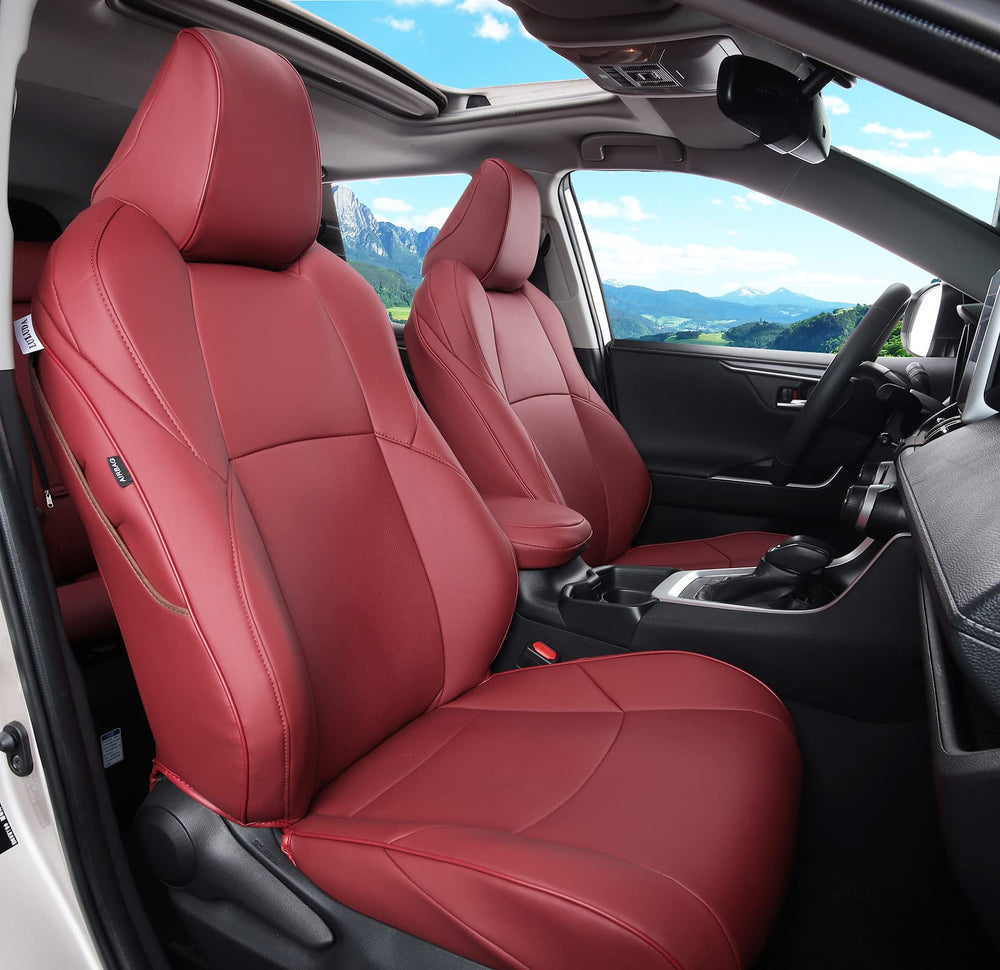 LuLuDa wine red RAV4 VENZA front seat cover protects against spills