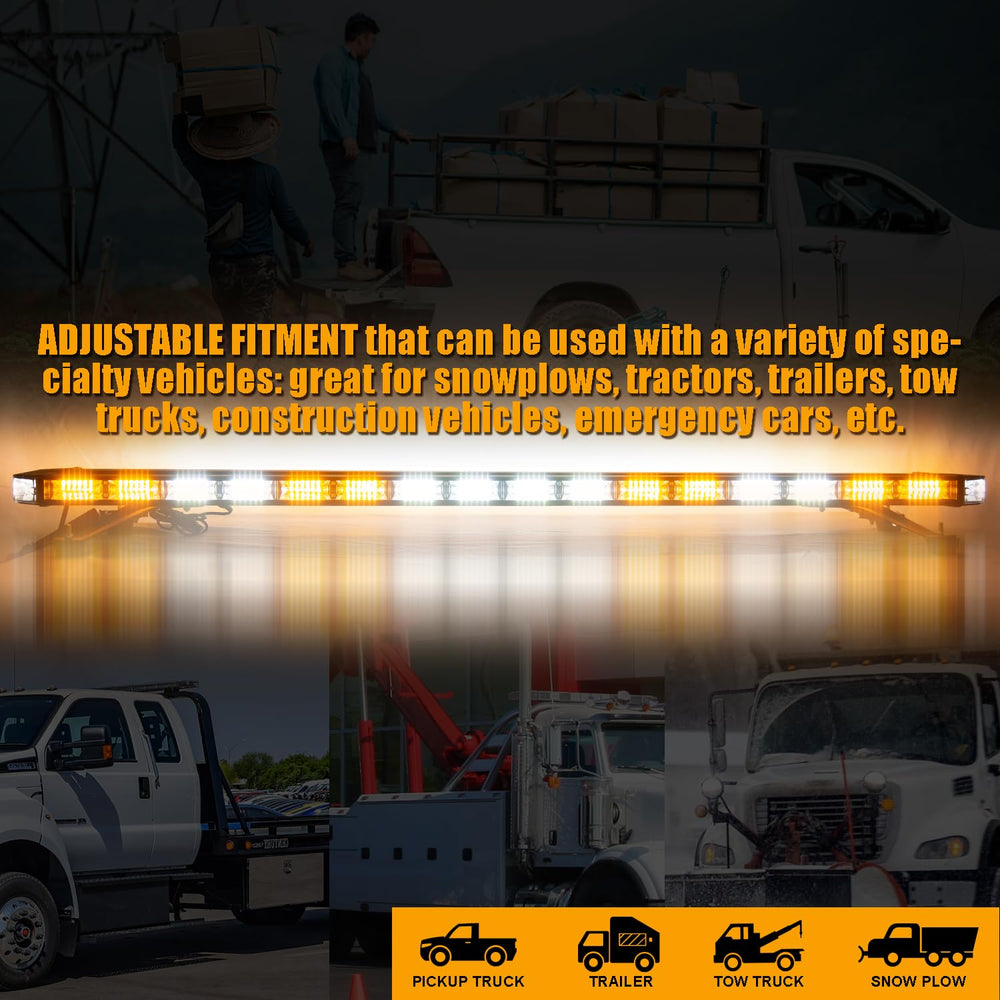 Traffic advisory patterns displayed on the LUMENIX lightbar for directional signaling.
