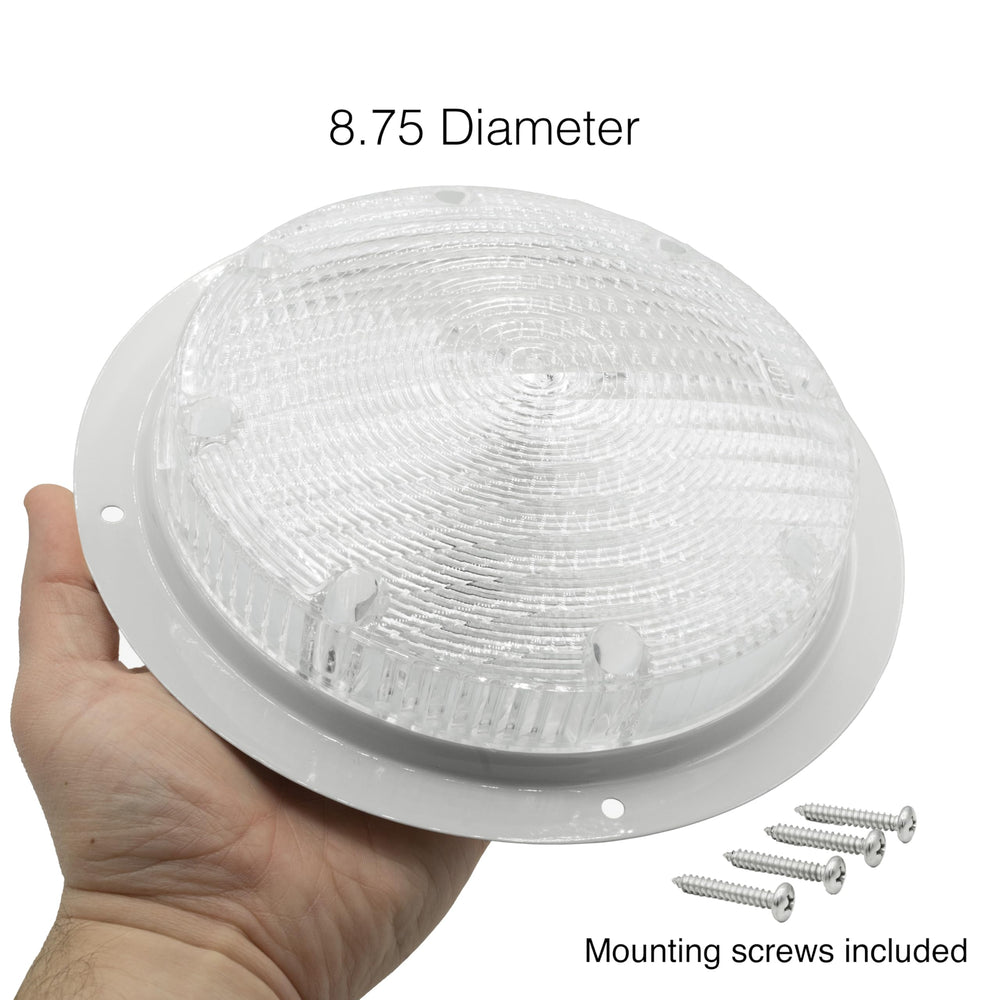Lumitronics 8.75-inch diameter round light for exterior RV lighting