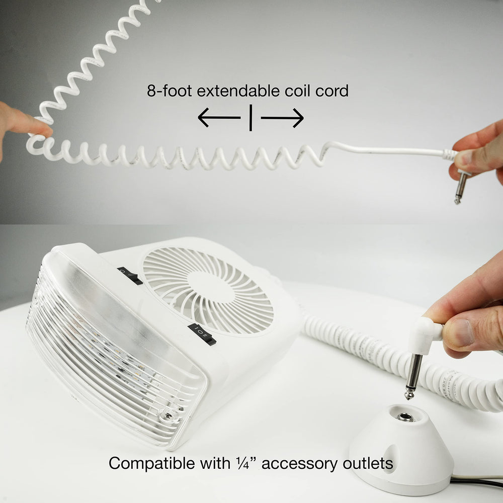 Extendable 8-foot cord allows flexible placement for Lumitronics light