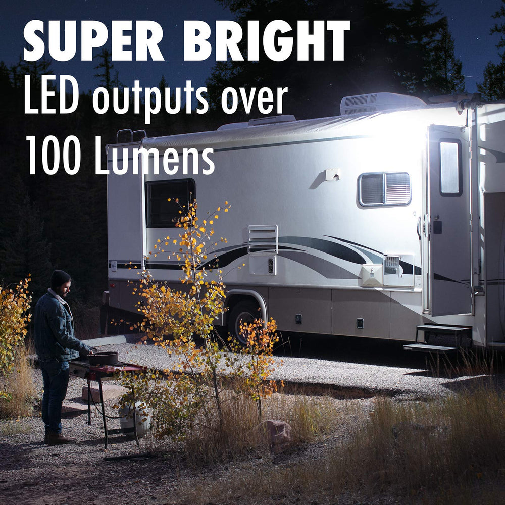 Lumitronics all-weather plastic housing protects against corrosion for year-round use.