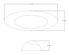 Lumitronics RV 12 inch oval light black base plate complements exterior