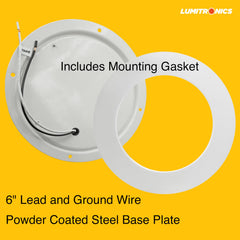 Lumitronics RV round light 6in lead wire simplifies wiring
