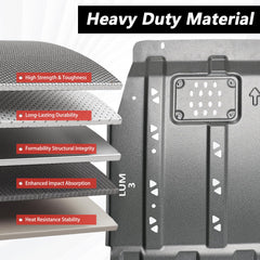 Lumlazni Ford F-150 rear view skid guard shields rear axle.