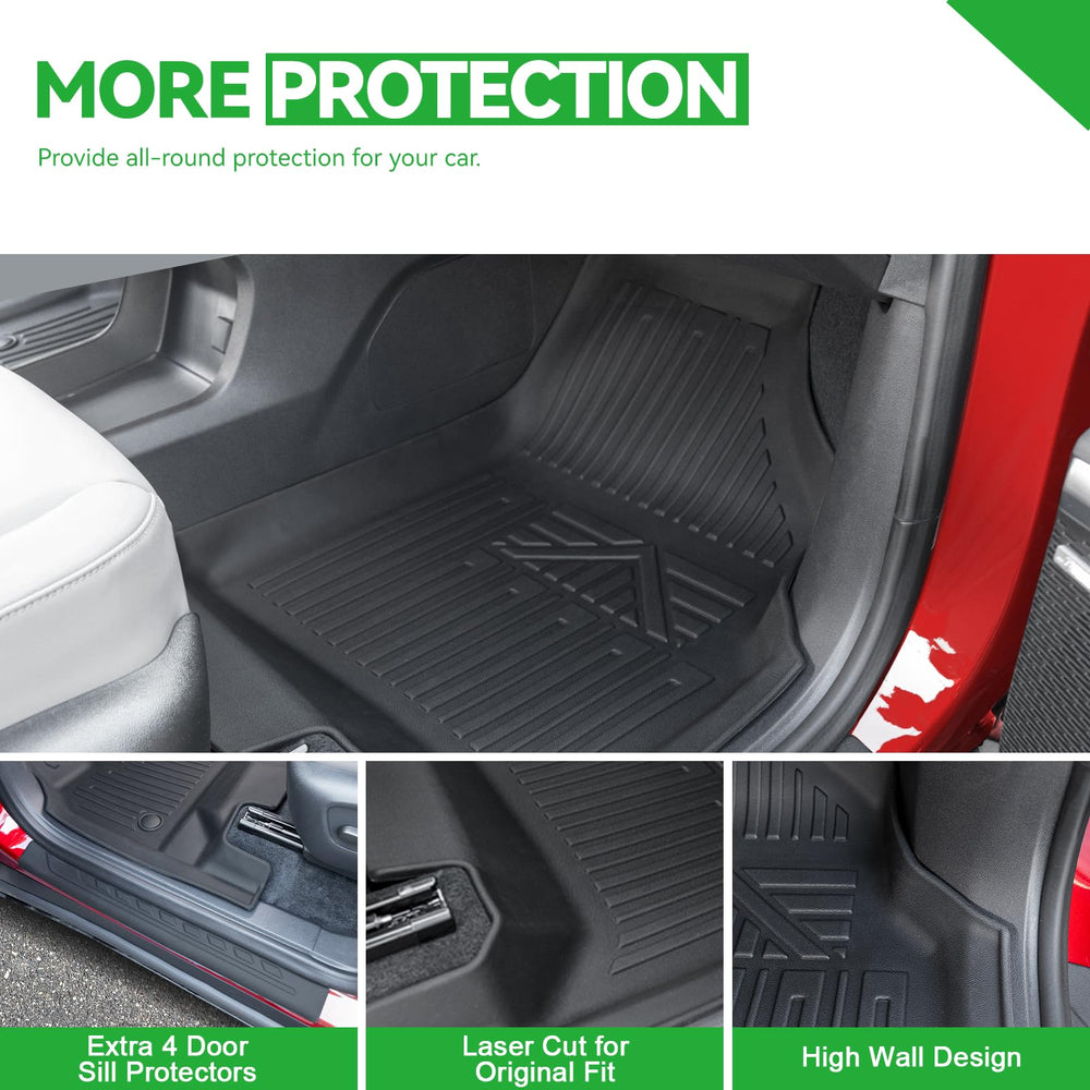 LUMWAY GMC Acadia 3rd row backrest mats protecting upholstery during travel.