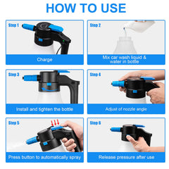 Luney foam sprayer wide-angle nozzle covers large areas quickly