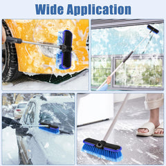 Lunluarai blue car wash brush shows the bumper and bristle detail for safe washing.