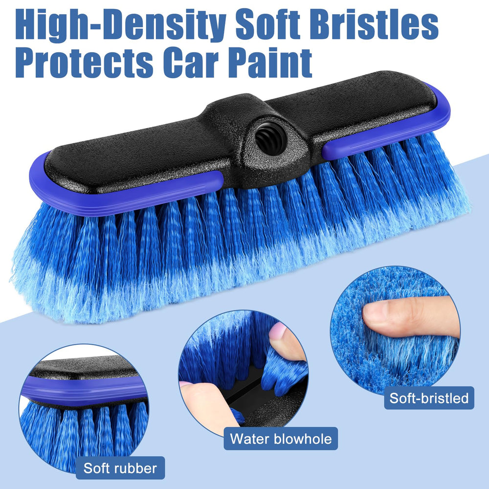 Lunluarai soft-bristle car brush with bumper protection prevents surface damage.