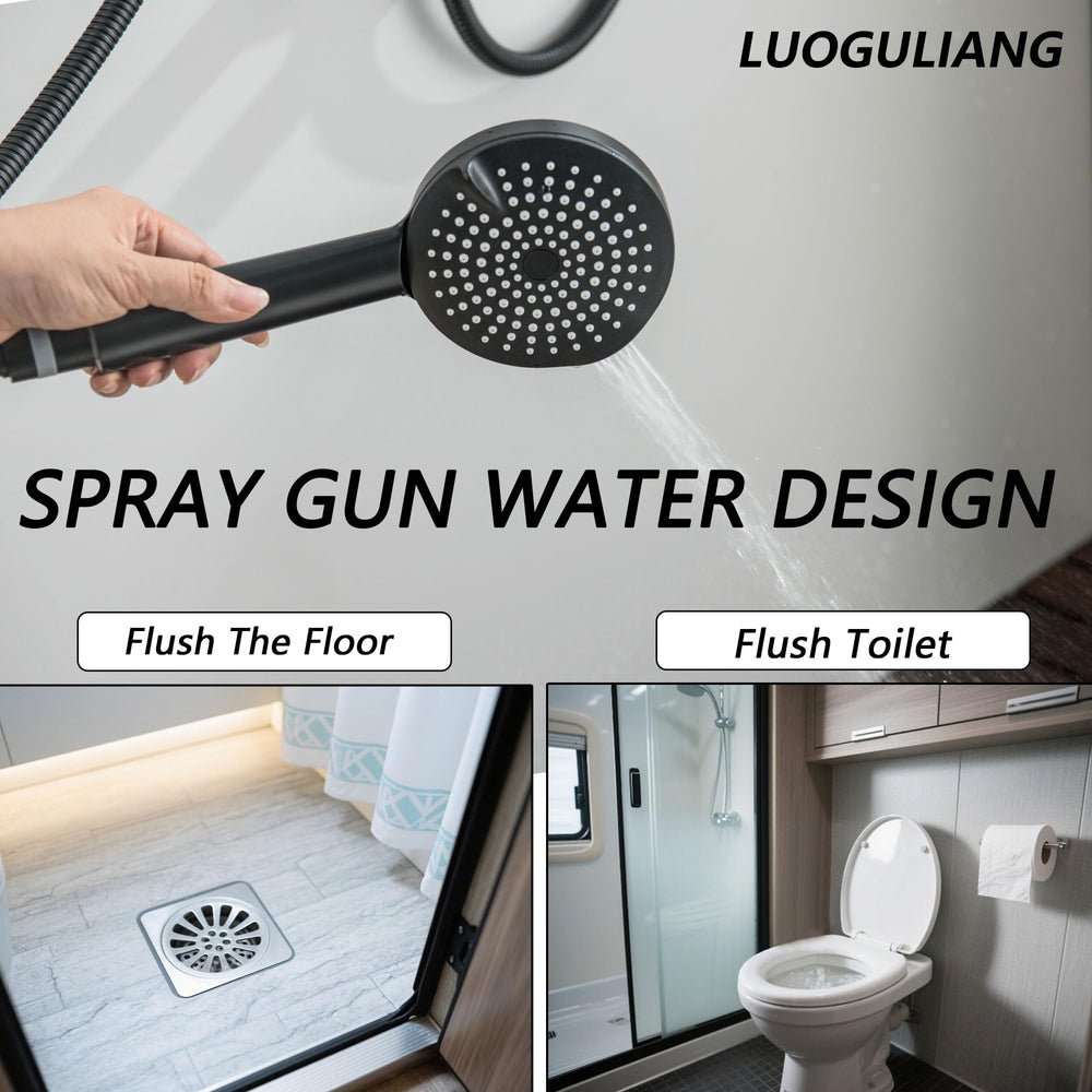 Includes hose guide ring and holder for tidy mounting