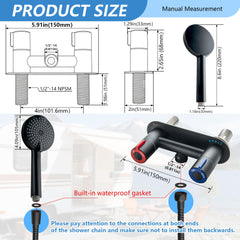 Shower holder keeps head secure in RV bathroom or outdoor setup