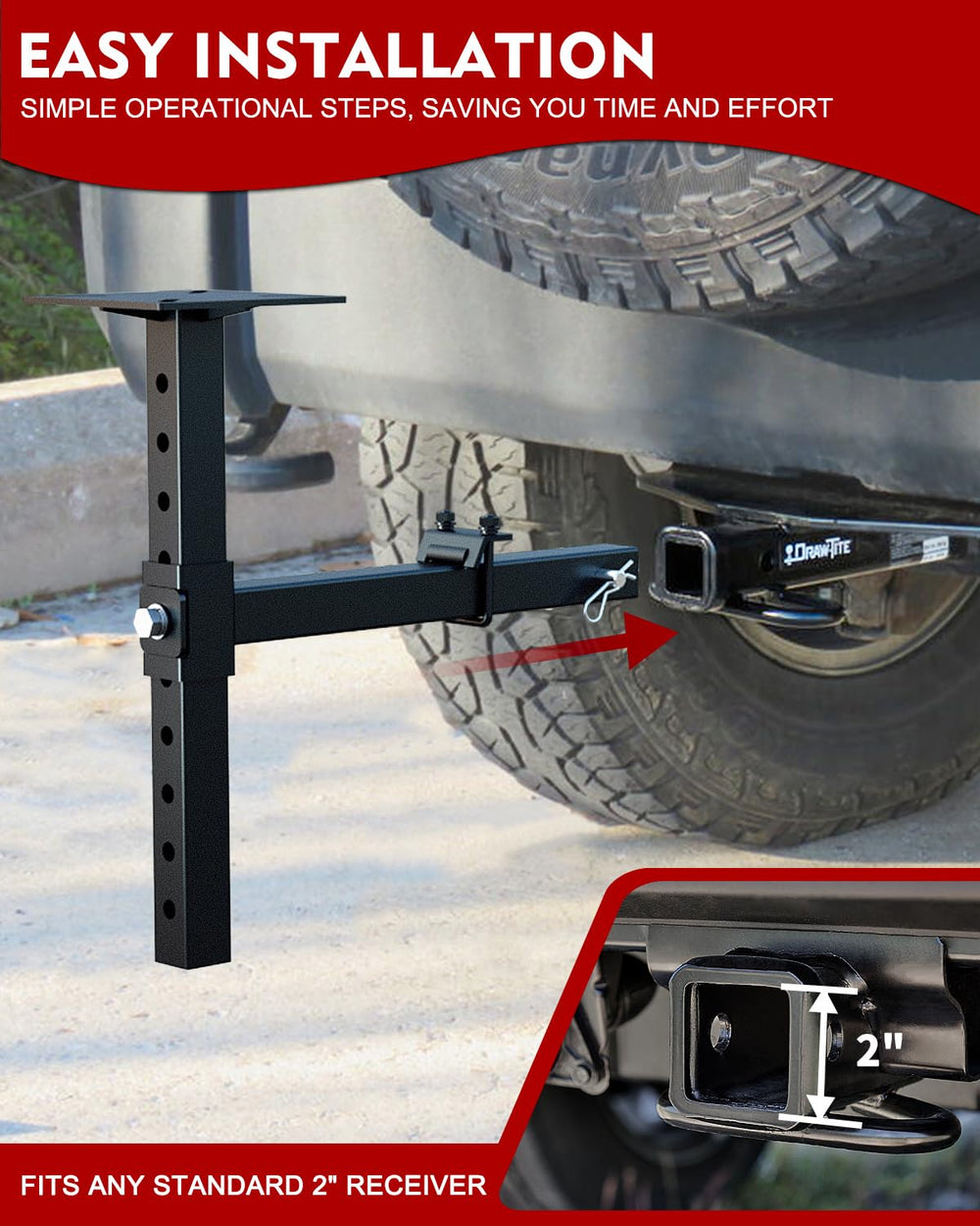 Lupar Heavy-Duty Hitch Mount Vise Plate durable steel construction for rugged use