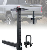 Lupar Heavy-Duty Hitch Mount Vise Plate front view showing adjustable height