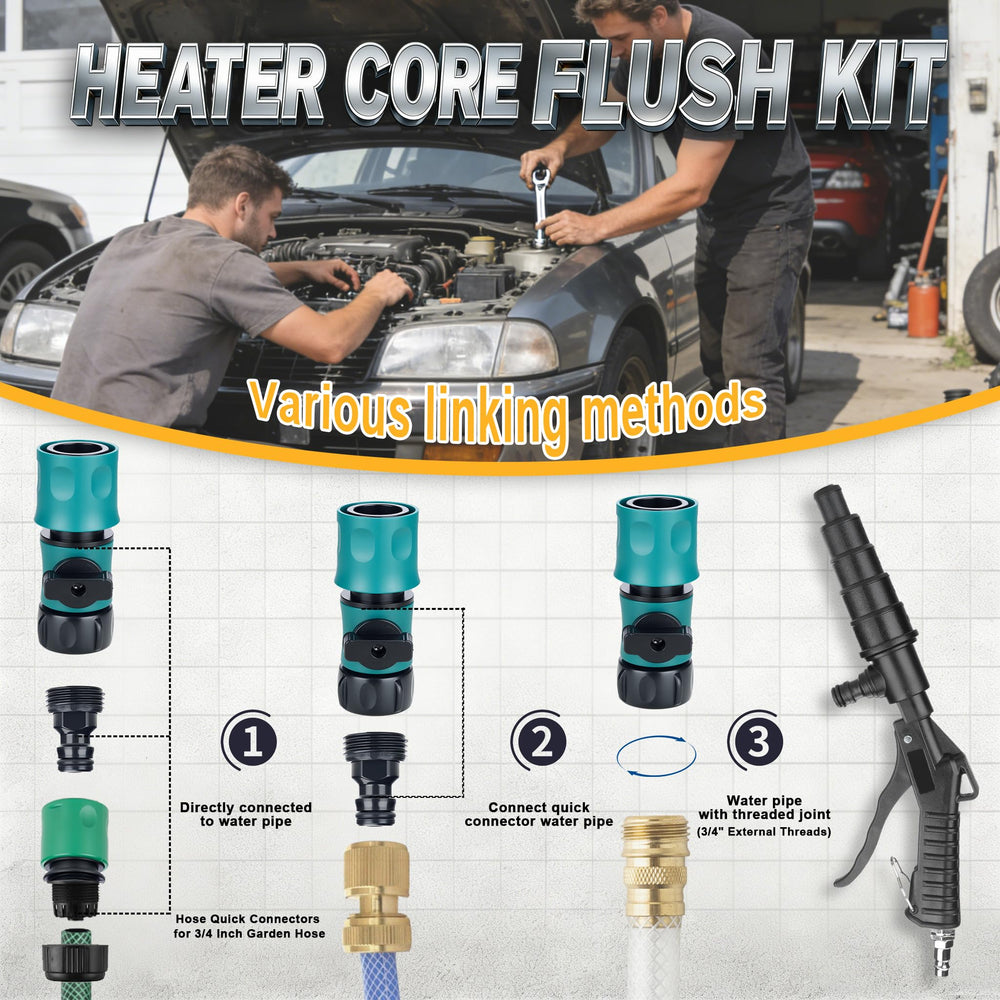LURKA garden hose shut-off valve provides precise flow control during flushing.