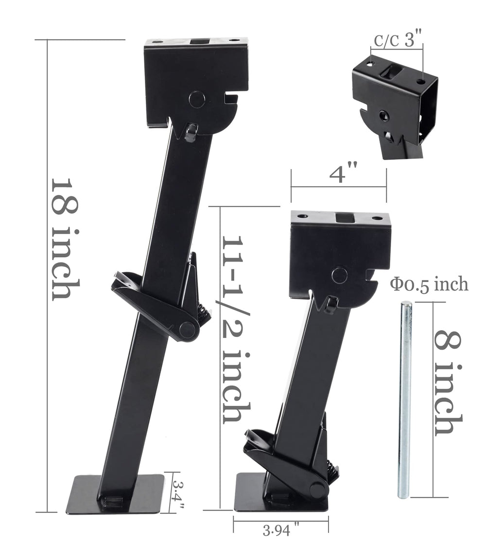 LUSHIH folding telescoping structure with rugged black coating for portability