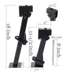 LUSHIH folding telescoping structure with rugged black coating for portability