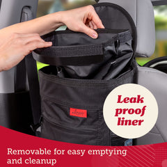 Lusso Gear 2.5-gallon trash can provides ample capacity for trips.