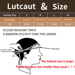 Lutcaut German-style leather half-helmet side view for comfortable, all-day wear on bikes.