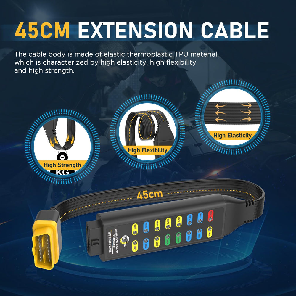 LUTIFIX OBD2 Breakout Box 17-7 inch cable extends reach for effective diagnostics