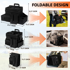 LUVHOMEE mesh pockets hold tissues, pens, and small essentials for quick access.