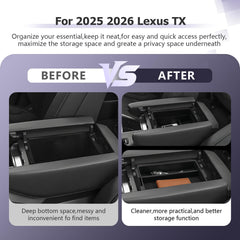 LUWU center-console organizer with multiple compartments aids tidy storage on the go.