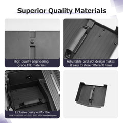 LUWU easy installation shows tool-free fit into the center console