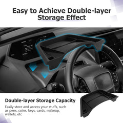 LUWU armrest glove box tray close-up for easy item access