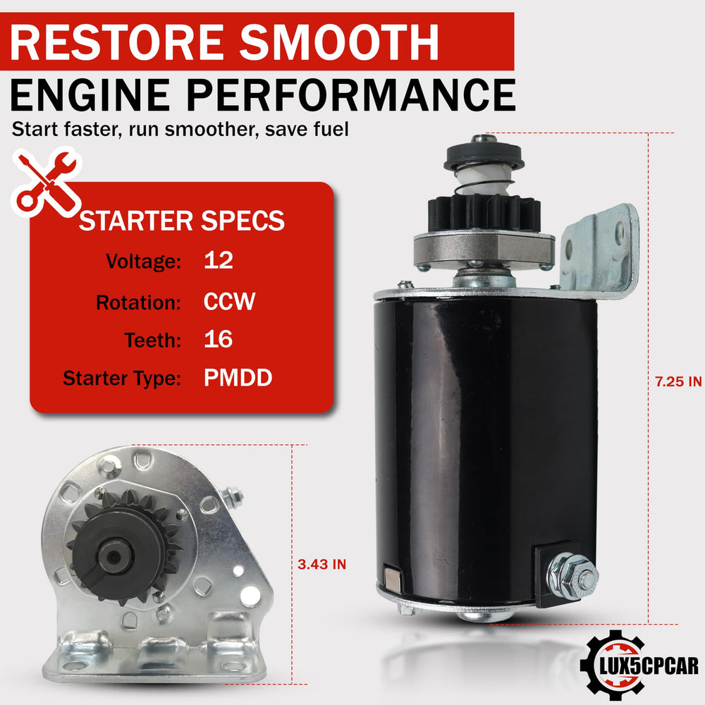 Lux5CPCar Briggs & Stratton 16-tooth compatibility for reliable mower starts.
