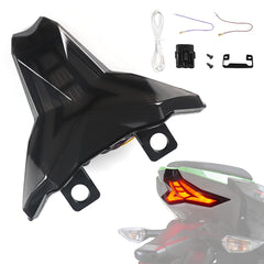 LUXEMOTO Ninja 400 tail light with smoked lens for enhanced night visibility
