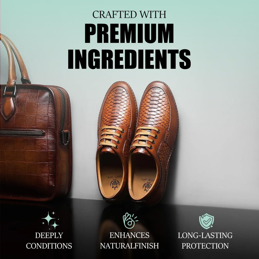 LUXGROVE Leather Salve wood vinyl finish across surfaces