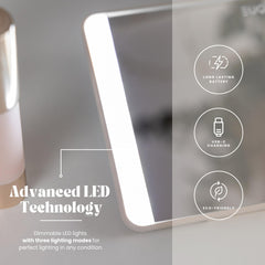 Luxique portable vanity mirror ideal for home and travel touch-ups.