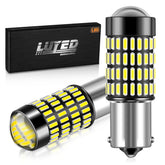 LUYED 1156 LED bulbs pair delivering bright, long-lasting 3400 lumens for reliable daytime visibility.
