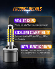 LUYED 880 LED fog bulb 9-30V working voltage diagram