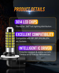 LUYED xenon white fog light bulb improving night visibility
