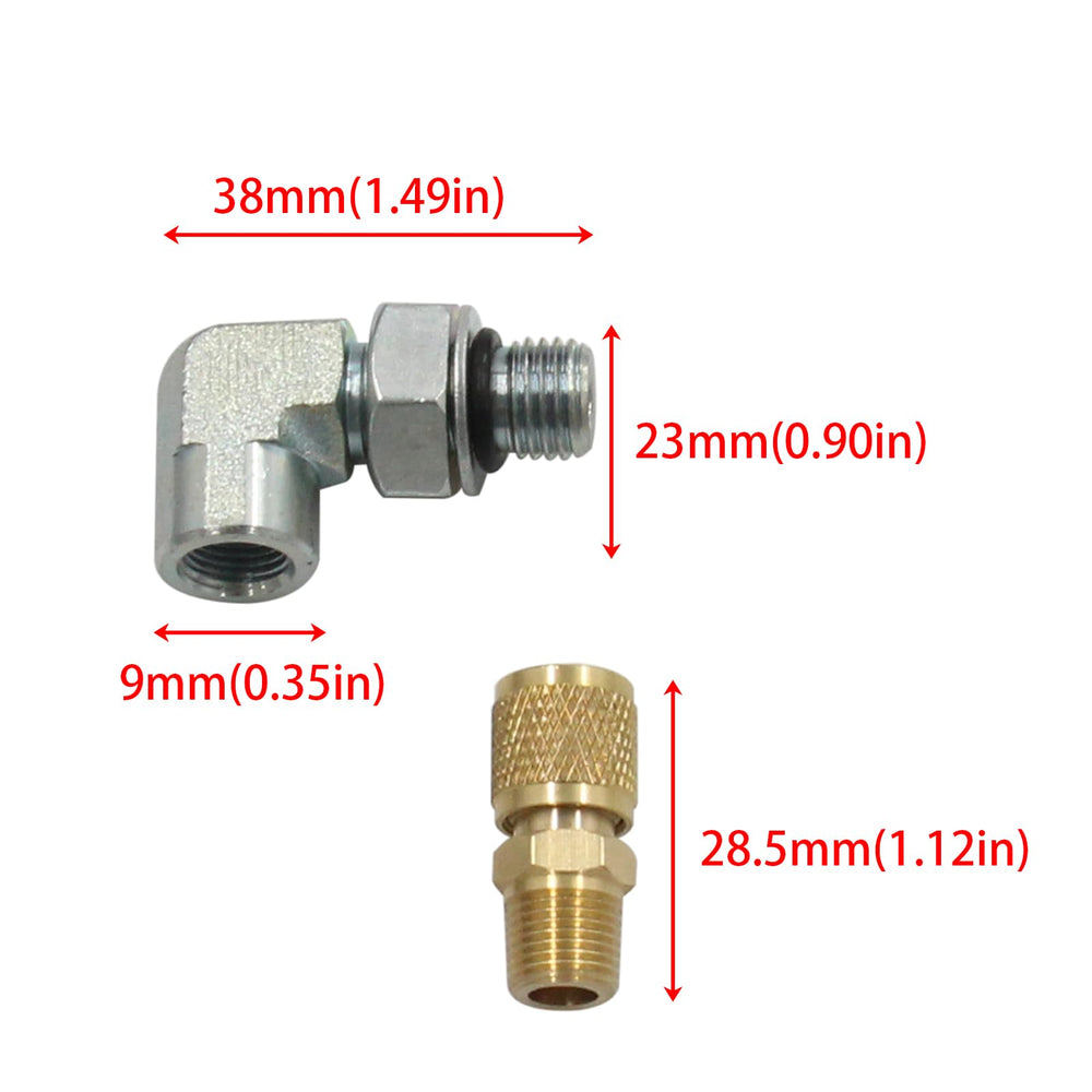LVOUP 1/8NPT thread fuel test port for precise pressure readings.