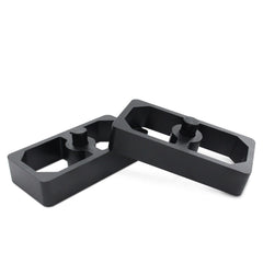 LVOUP black-coated blocks on leaf springs suggesting a clean low-profile look